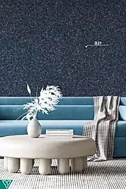 Ventrawall B21 - Yalıtımlı Sürülen Beyaz Lacivert Duvar Kağıdı